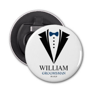 Abrebotellas Bright Bow Tie Tuxedo "Groomsman" personalizado