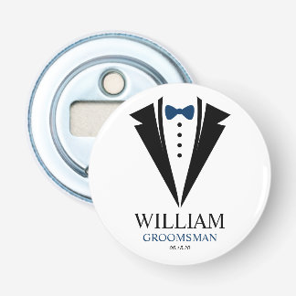 Abrebotellas Bright Bow Tie Tuxedo "Groomsman" personalizado