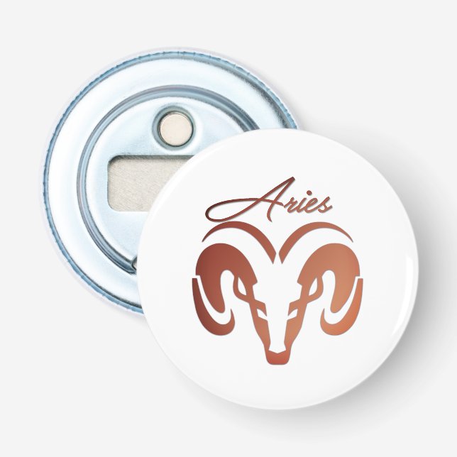 Abrebotellas Bronze Aries el Ram Zodiac (Anverso)