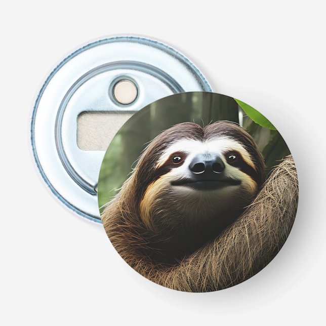 Abrebotellas Brown Fuzzy Sloth, Bloque de fotos (Anverso)