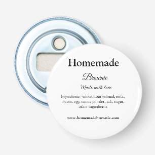 Abrebotellas Brownie casero hecho con amor agregar texto sitio