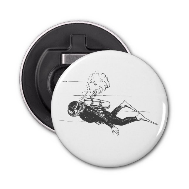 Abrebotellas Buceador de Scuba (Anverso)