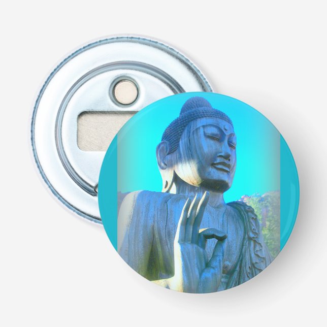 Abrebotellas buddha azul (Anverso)