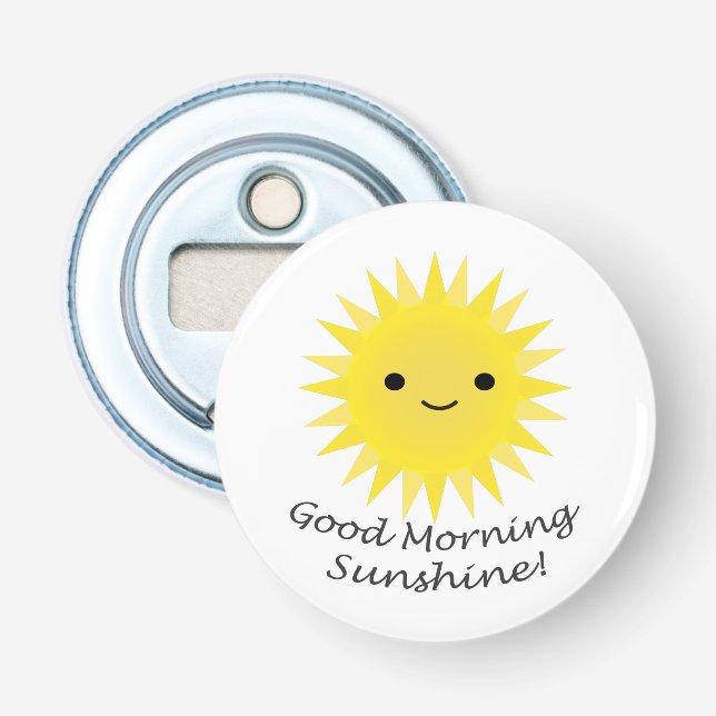 Abrebotellas Buenos días Sunshine Cute Kawaii Sun (Anverso)