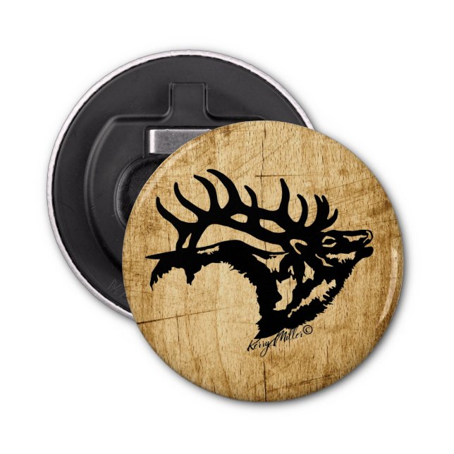 Abrebotellas Bugling Bull Elk (Anverso)
