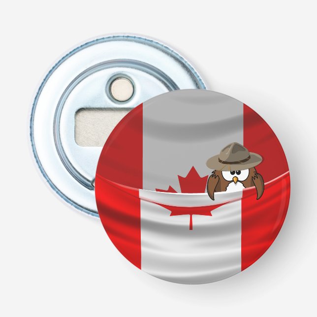 Abrebotellas búho del Día de Canadá (Anverso)