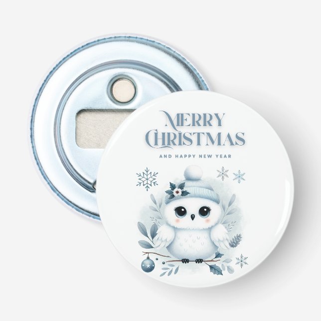 Abrebotellas Búho navideño (Anverso)