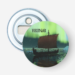 Abrebotellas Buque Viking Y Luces Del Norte