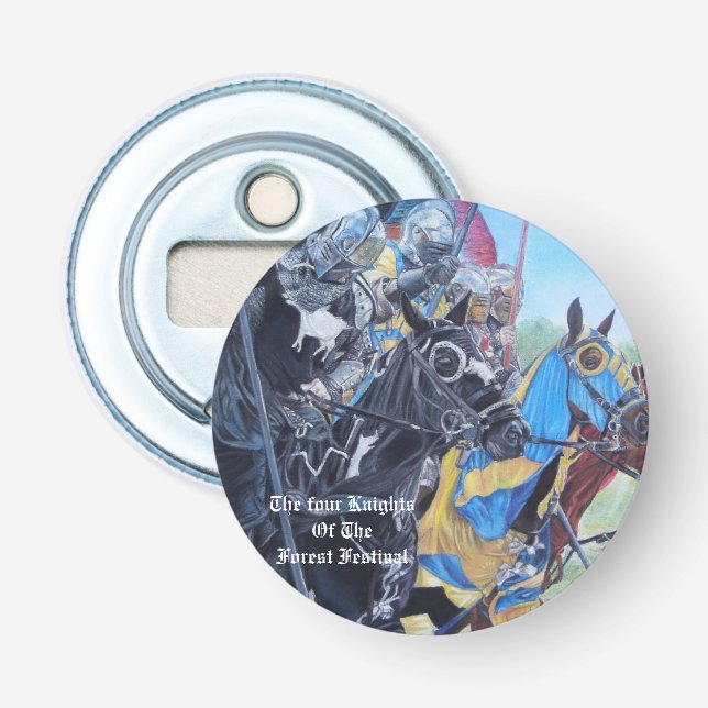 Abrebotellas caballeros medievales históricos deambulando a cab (Anverso)