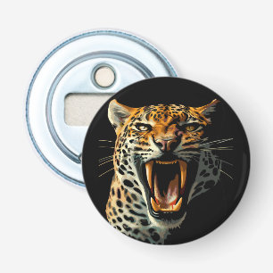 Abrebotellas Cabeza de ataque ruidosa de leopardo