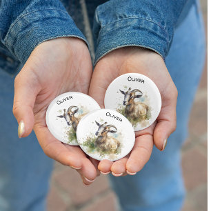 Abrebotellas Cabra de granja acuarela, personalizado