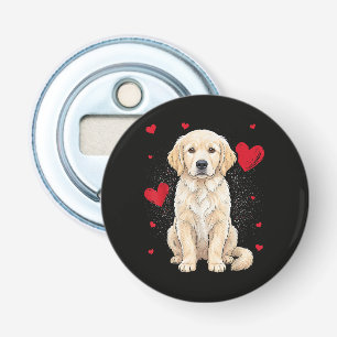 Abrebotellas Cachorro adorable de retriever dorado crema inglés