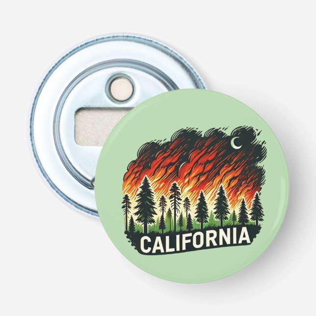 Abrebotellas cadena de claves CALIFORNIA FIRE (Anverso)