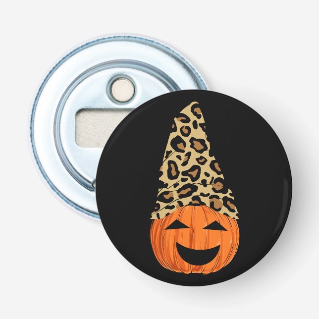 Abrebotellas Calabaza Gorra Cute Leopardo (Anverso)