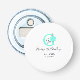 Abrebotellas Calabaza verde otoño cumpleaños 21ª gris pastel