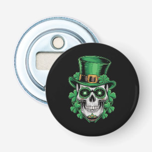 Abrebotellas Calavera Día de San Patricio Trébol de la Suerte 