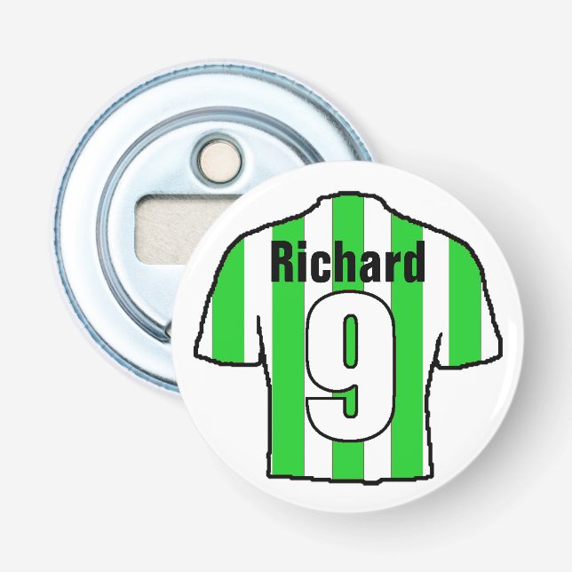 Abrebotellas Camisas de hinchas de fútbol a personalizar. (Anverso)