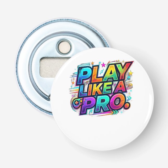 Abrebotellas Camiseta Juega Como un Profesional (Anverso)