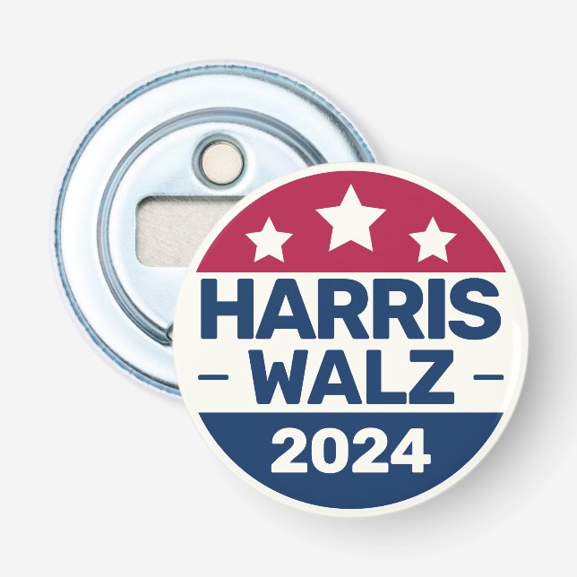 Abrebotellas Campaña presidencial 2024 de Kamala Harris Tim Wal (Anverso)