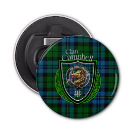 Abrebotellas Campbell Scottish Clan Tartán y Escudo