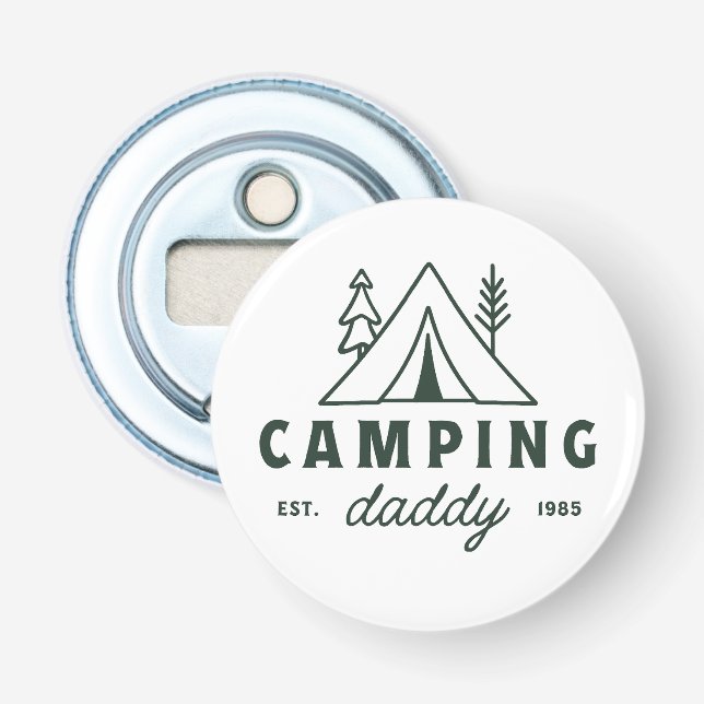 Abrebotellas Camping daddy dad camper father green (Anverso)