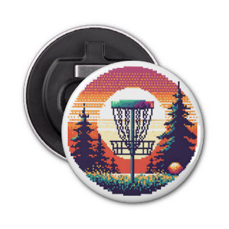 Abrebotellas Campo de golf Pixel Art Disc