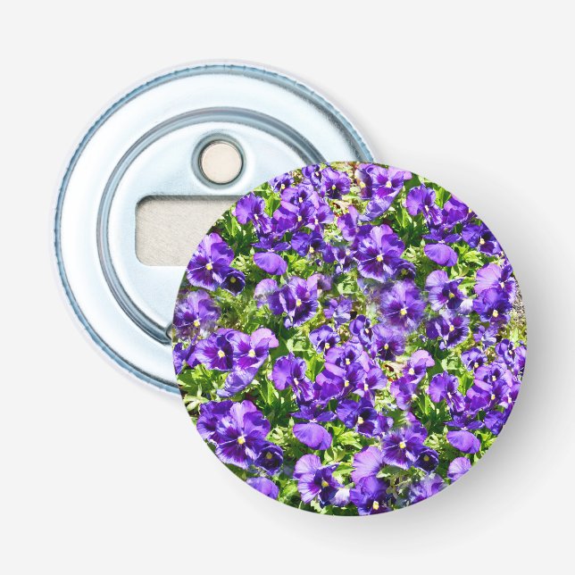 Abrebotellas Campo Púrpura Pansy, (Anverso)