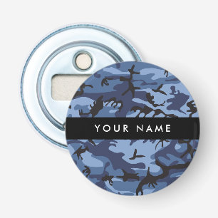 Abrebotellas Camuflaje Azul Marino Personaliza tu nombre