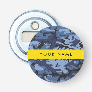Abrebotellas Camuflaje Azul Marino Personaliza tu nombre