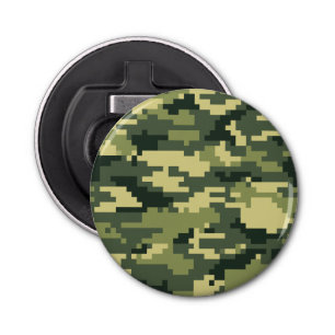 Abrebotellas Camuflaje de madera digital Pixel de 8 bits / Camo
