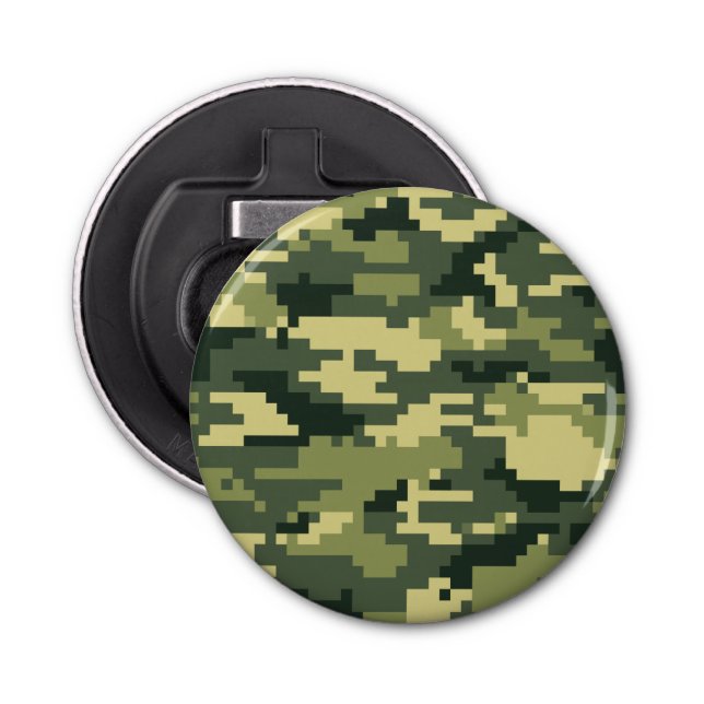 Abrebotellas Camuflaje de madera digital Pixel de 8 bits / Camo (Anverso)