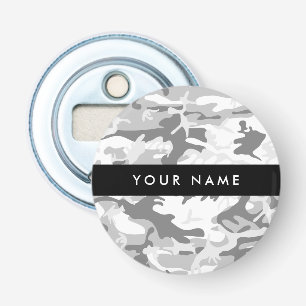 Abrebotellas Camuflaje Gris Nieve de Invierno Personaliza tu no
