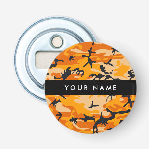 Abrebotellas Camuflaje Naranja Personaliza tu nombre