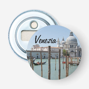Abrebotellas Canal y iglesia de Venecia con texto