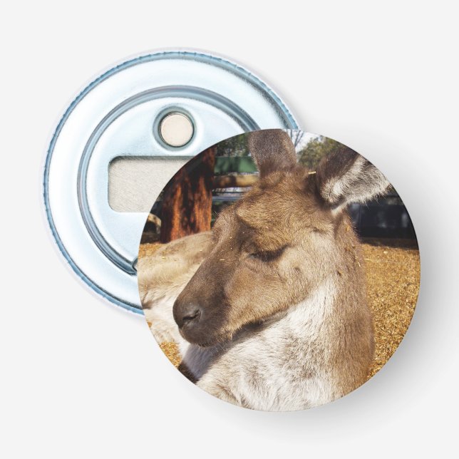 Abrebotellas Canguro Sleepy Marrón, Apertura De Botella Magnéti (Anverso)