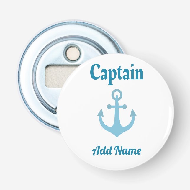 Abrebotellas Capitán de barco personalizado Anchor (Anverso)
