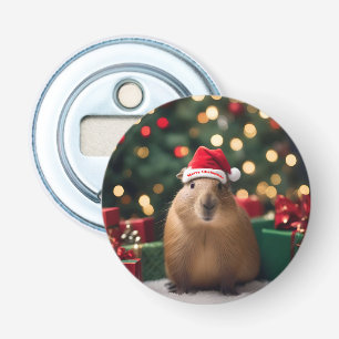 Abrebotellas "Capybara Claus: Un lugar festivo para las maravil