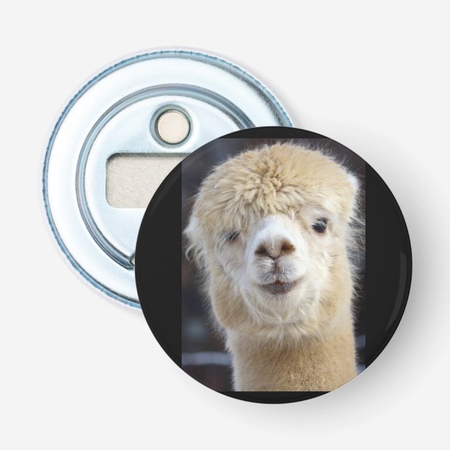 Abrebotellas Cara de alpaca linda    (Anverso)