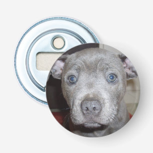Abrebotellas Cara De Cachorro Azul Staffy, Apertura De Botella