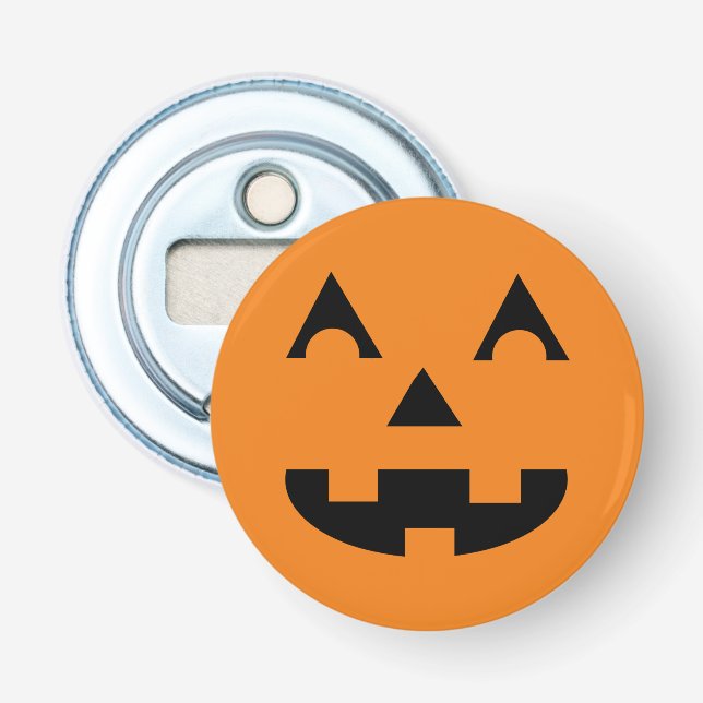 Abrebotellas Cara de la calabaza de la linterna de Halloween (Anverso)
