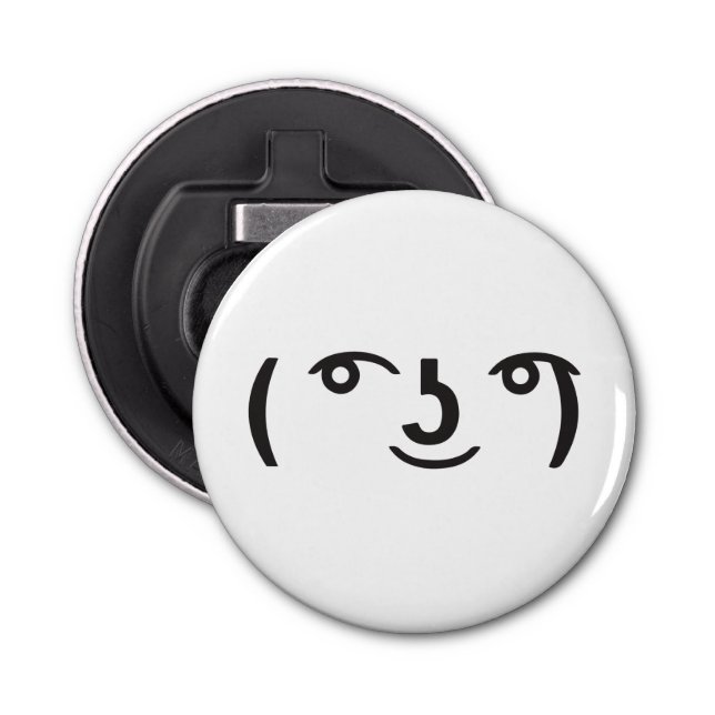 Abrebotellas Cara lenny memes (・020͡°・020͜・02º0͡°) Emoji de tex (Anverso)
