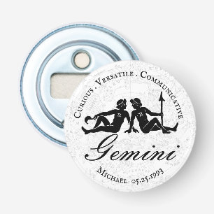 Abrebotellas Carácter Gemini Astrología Zodiaca Personalizado B