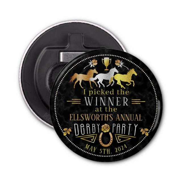 Abrebotellas Carreras de caballos Derby Day Premio Fiesta Art D (Anverso)