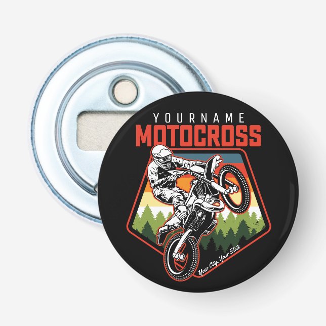 Abrebotellas Carreras Motocross personalizada Dirt Bike Trail R (Anverso)