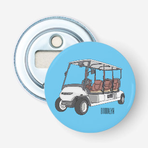 Abrebotellas Carro de golf / ilustracion personalizado de coche