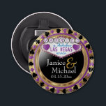 Abrebotellas Casado al estilo de Las Vegas - Púrpura<br><div class="desc">Abrebotellas. Presentado en un diseño de estilo casado de Las Vegas con un aspecto metálico de color morado y oro falso listo para su personalización. Hay más colores disponibles. 📌 Si necesita más personalización, haga clic en el botón "Haga clic para más Personalizares" o "Personalizar o Editar diseño" y utilice...</div>