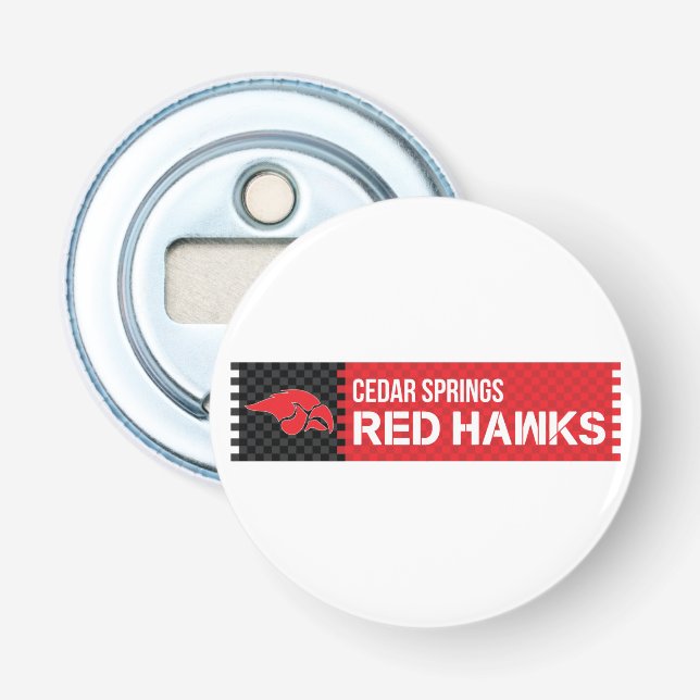 Abrebotellas Cedar Springs Red Hawks (Anverso)