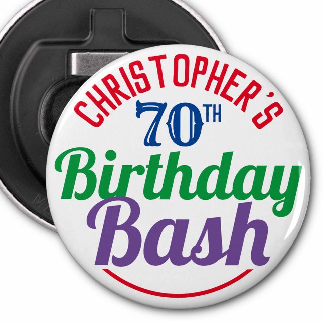 Abrebotellas Celebración de cumpleaños número 70 (Subido por el creador)