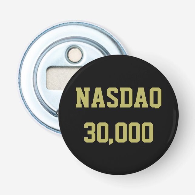 Abrebotellas Celebración de la bolsa de valores NASDAQ 30000 (Anverso)