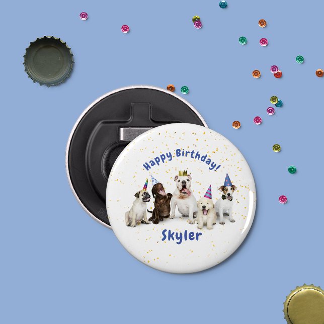 Abrebotellas Celebración de Perro de Cumpleaños del mascota | A (Subido por el creador)